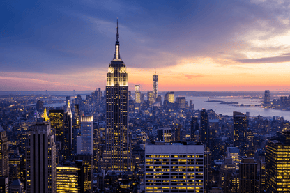 New York City with Skyscrapers at Sunset Photograph Print 100% Australian Made