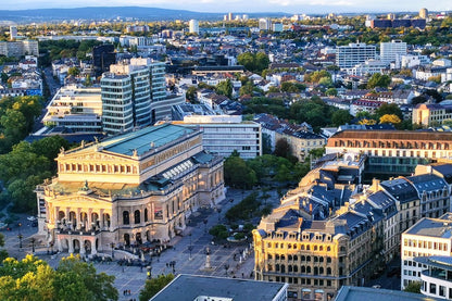 Old Opera House Frankfurt Aerial View Photograph, Germany Print 100% Australian Made