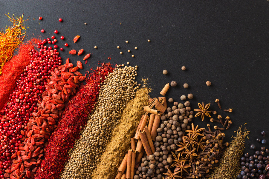 Colorful Spices Lines Closeup Photograph Print 100% Australian Made