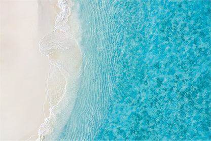 Bella Home Blue Sea Aerial With Drone View Print Canvas Ready to hang
