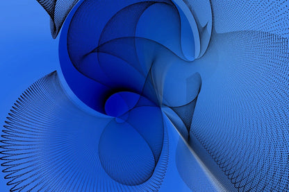 Blue Digital Abstract Design Print 100% Australian Made