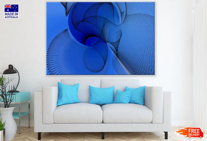 Blue Digital Abstract Design Print 100% Australian Made
