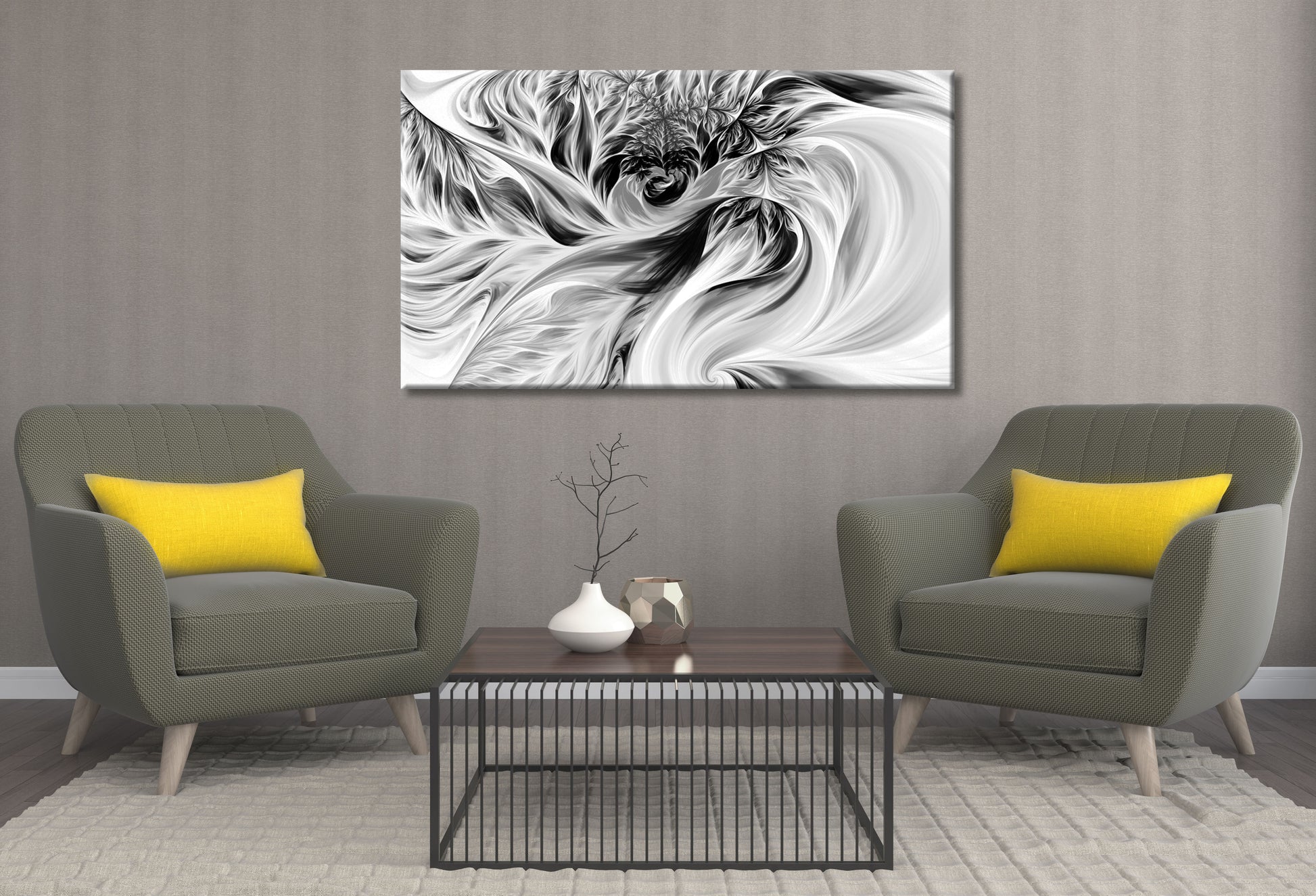 Abstract stunning Black & white Print 100% Australian Made