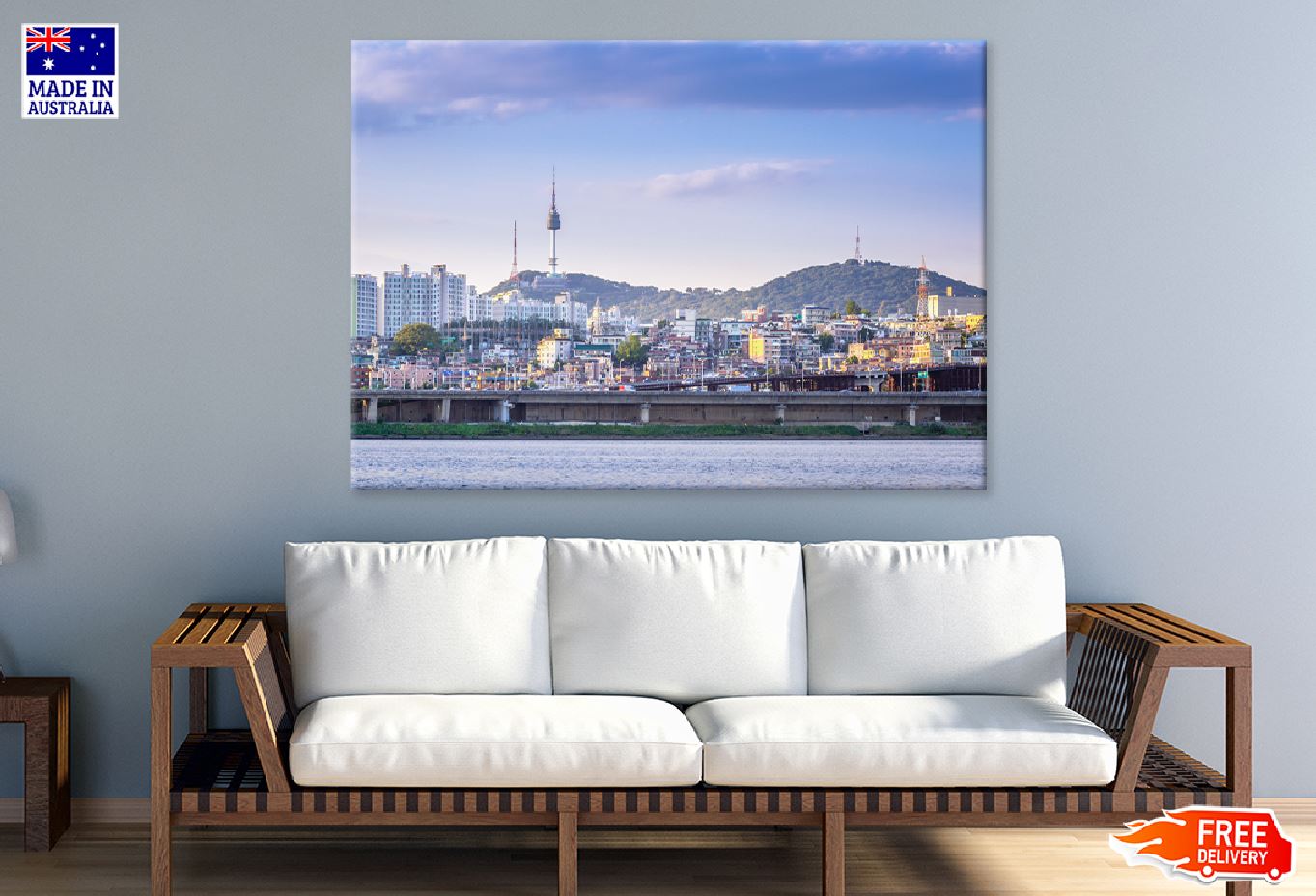 Seoul City & Han River View Photograph Print 100% Australian Made