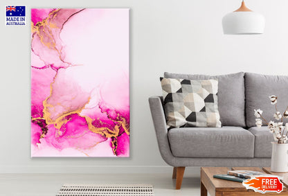 Gold Pink & Black Abstract Design Print 100% Australian Made