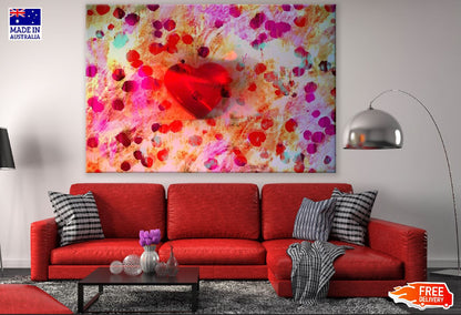 Pink Red & Green Color Spots Abstract Design Print 100% Australian Made