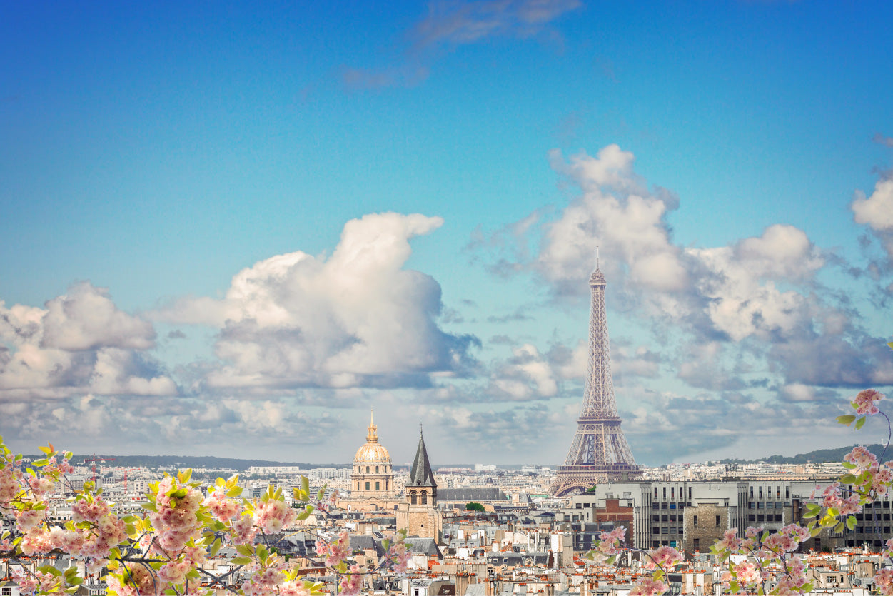 Bella Home Skyline of Paris With Eiffel Tower Print Canvas Ready to hang