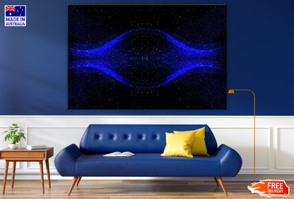 Blue Shape Digital Abstract Design Print 100% Australian Made