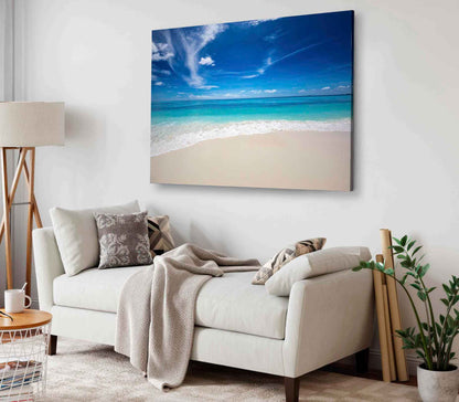 Bella Home Beautiful Beach & Blue Sky Print Canvas Ready to hang