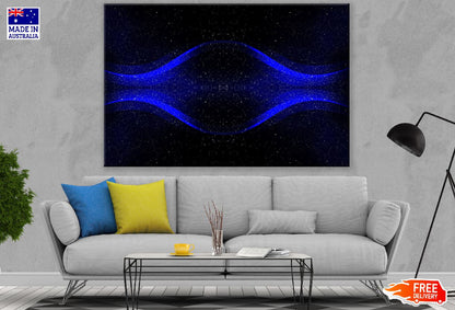 Blue Shape Digital Abstract Design Print 100% Australian Made