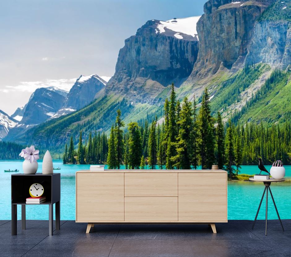 Wallpaper Murals Peel and Stick Removable Stunning Mountain Range High Quality