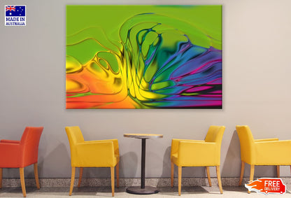 Orange Blue & Green Abstract Design Print 100% Australian Made