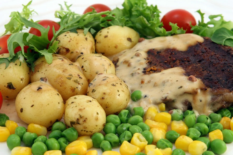 Potato Corn and Tomatoes with Beef Photograph Print 100% Australian Made