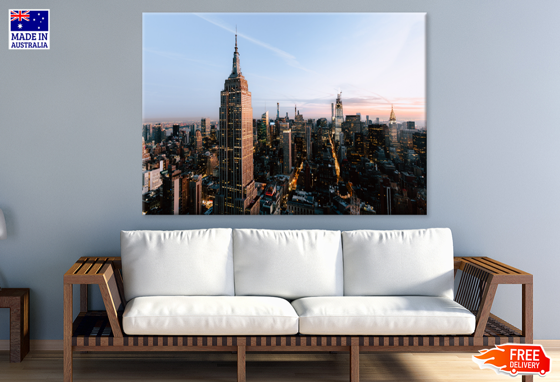 City Scape & Sunset Sky Scenery Photograph Print 100% Australian Made