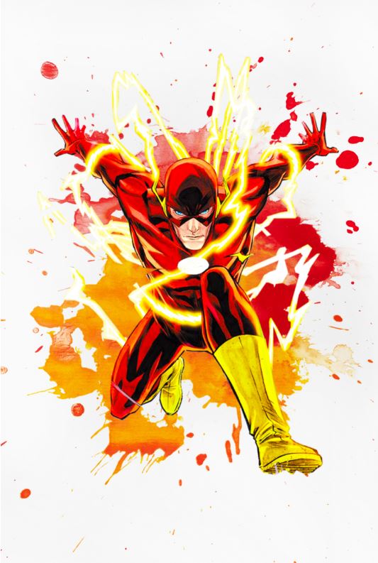 Flash Superhero's Watercolour Arts Print Premium Canvas Ready to Hang High Quality choose sizes