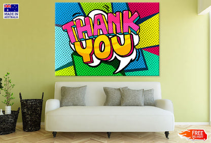 Colorful Thank You Quote Vector Design Print 100% Australian Made