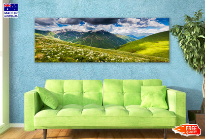 Panoramic Canvas Alpine Meadows View Photograph High Quality 100% Australian Made Wall Canvas Print Ready to Hang