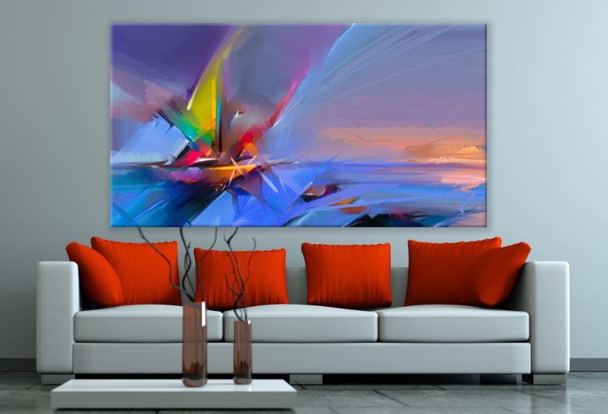 Sail Boat Abstract stunning multicoloured Print 100% Australian Made