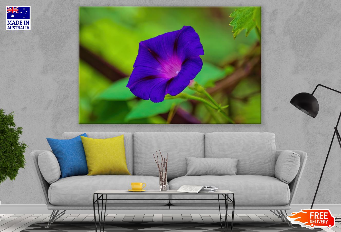 Beach Purple Moonflower Closeup Photograph Print 100% Australian Made