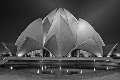 Loutus Temple In India B&W Phototgraph View Print 100% Australian Made