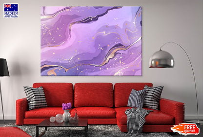 Pink Purple & Gold Lines Abstract Design Print 100% Australian Made