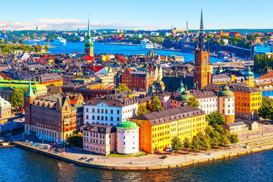 Old Town View Photograph in Stockholm Sweden Print 100% Australian Made