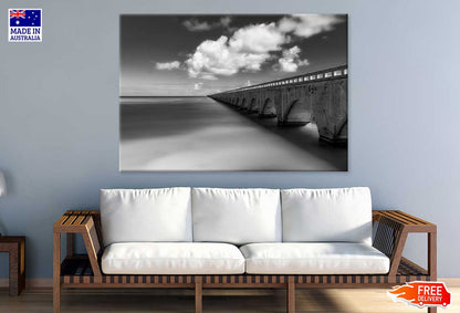 Seven Mile Bridge Florida B&W View Photograph Print 100% Australian Made