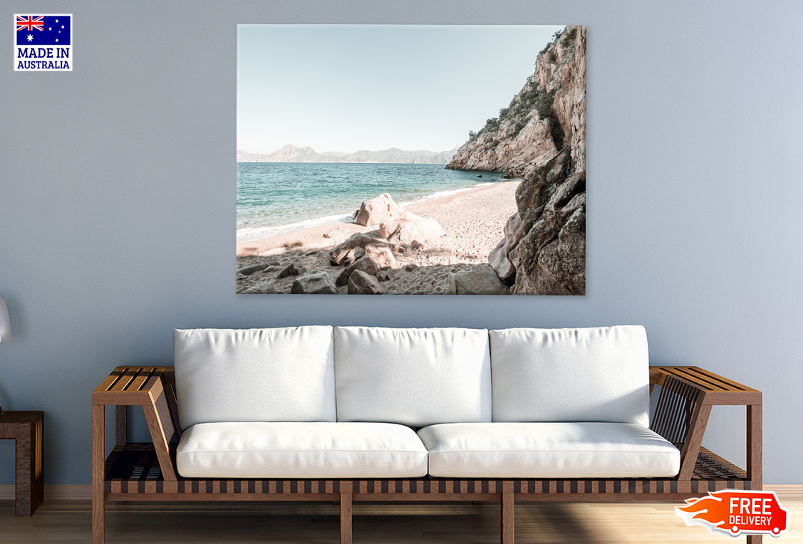 Rock Mountain & Sea Sky View Print 100% Australian Made