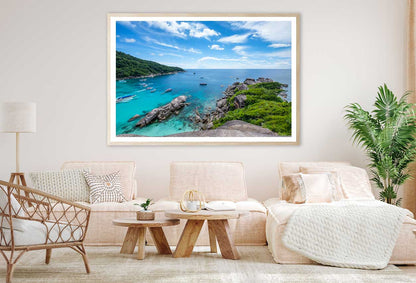 Similan Bay Sailing Rock Island View Photograph Home Decor Premium Quality Poster Print Choose Your Sizes