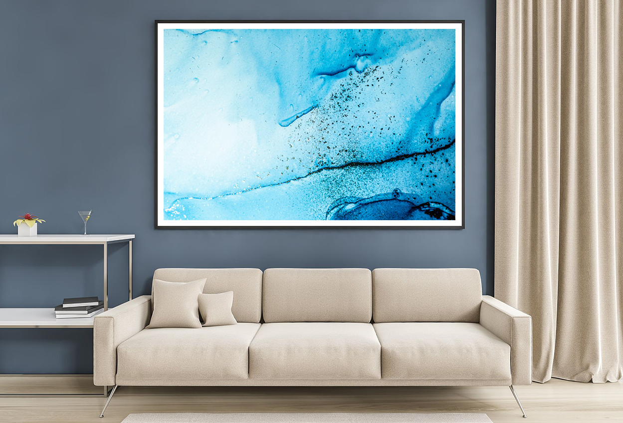 Blue & White Abstract Design Home Decor Premium Quality Poster Print Choose Your Sizes