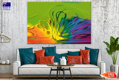 Orange Blue & Green Abstract Design Print 100% Australian Made
