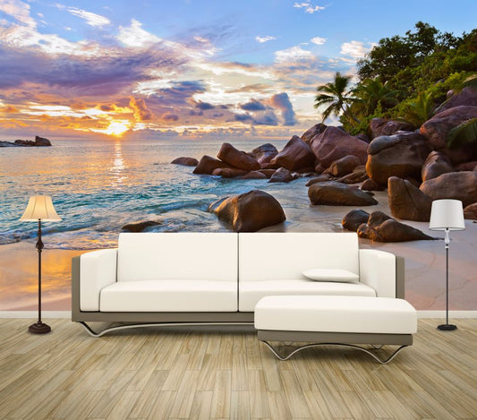 Wallpaper Murals Peel and Stick Removable Stunning Beach Scenery Photograph High Quality