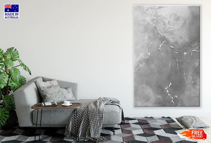 Grey & White Line Abstract Design Print 100% Australian Made