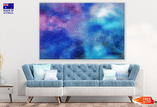Blue Pink & White Abstract Design Print 100% Australian Made