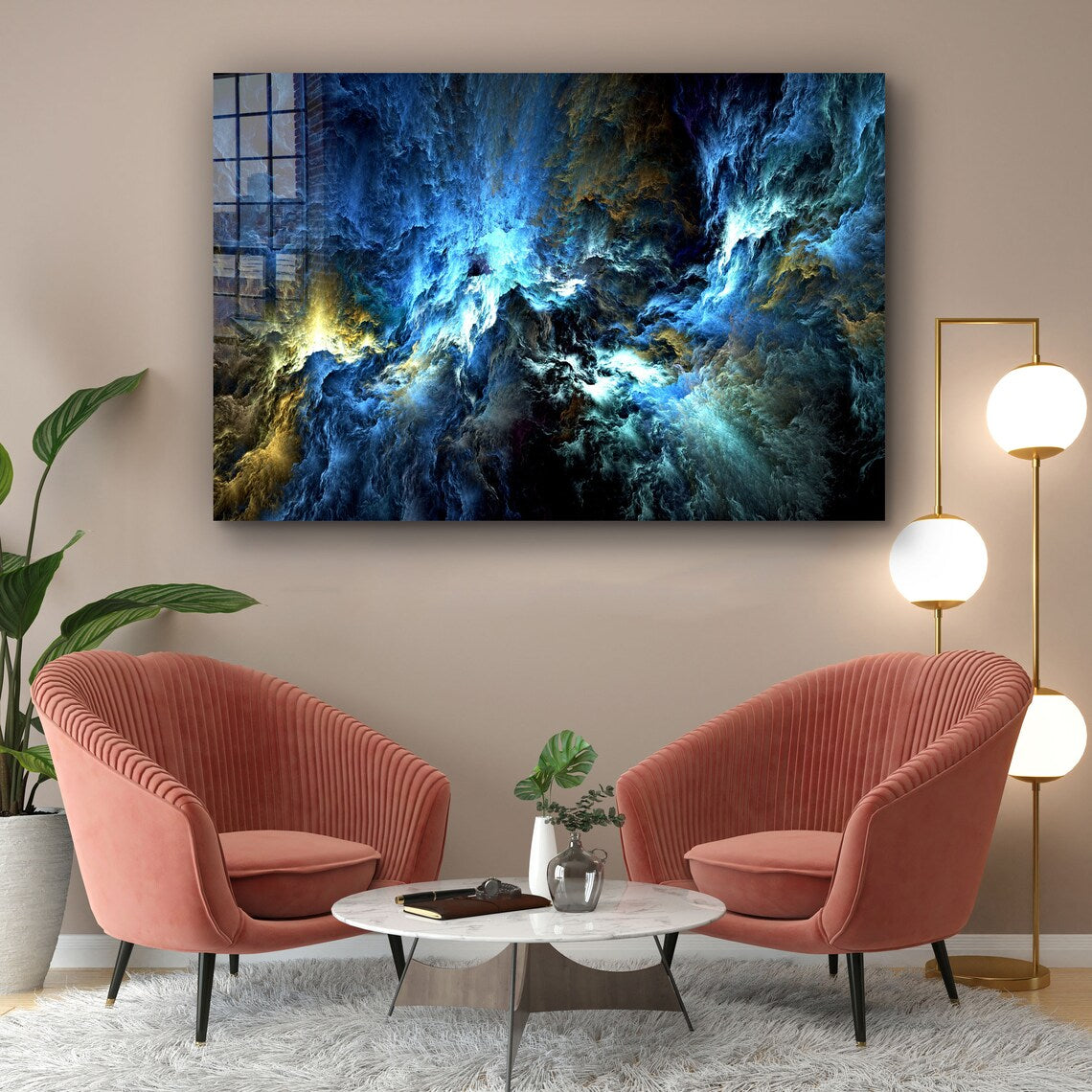 Cosmic Storm Abstract Print Tempered Glass Wall Art 100% Made in Australia Ready to Hang