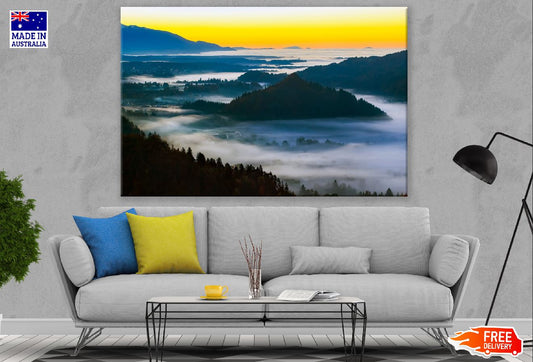 Landscape Valley Misty Mountain Sunrise Photograph Print 100% Australian Made