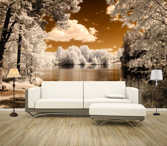 Wallpaper Murals Peel and Stick Removable Vintage look Nature Landscape Photograph High Quality