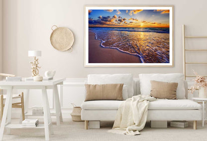 Ocean Beach Sunrise & Deep Sky View Photograph Home Decor Premium Quality Poster Print Choose Your Sizes