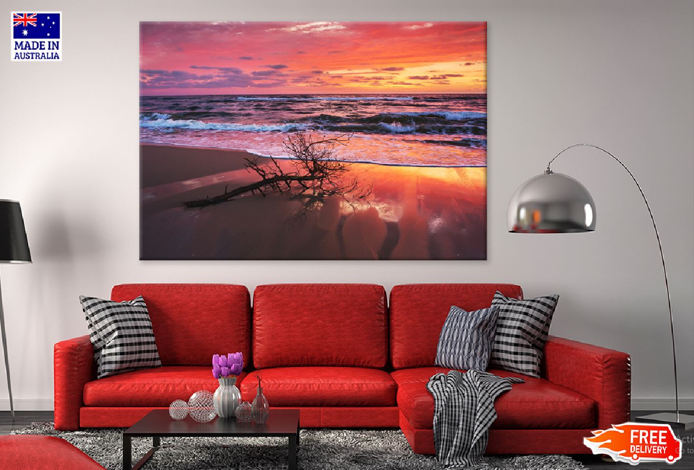 Russia Baltisky Sea Sunset View Photograph Print 100% Australian Made