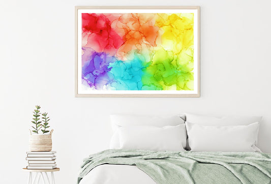 Rainbow Color Ink Abstract Design Home Decor Premium Quality Poster Print Choose Your Sizes
