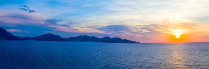 Panoramic Canvas Ionian Sea View Photograph Greece High Quality 100% Australian Made Wall Canvas Print Ready to Hang