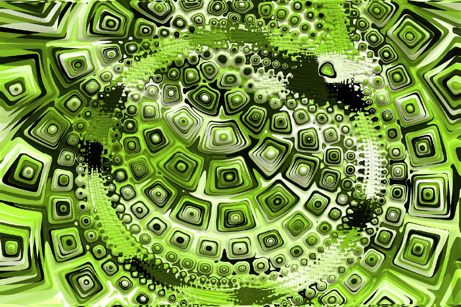 Green Abstract Design Print 100% Australian Made