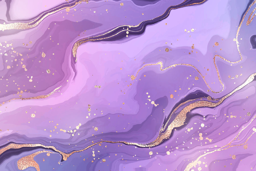 Pink Purple & Gold Lines Abstract Design Home Decor Premium Quality Poster Print Choose Your Sizes