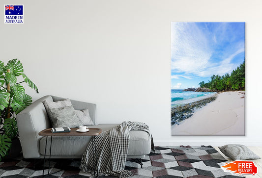 Police Bay Beach View Photograph Seychelles Print 100% Australian Made