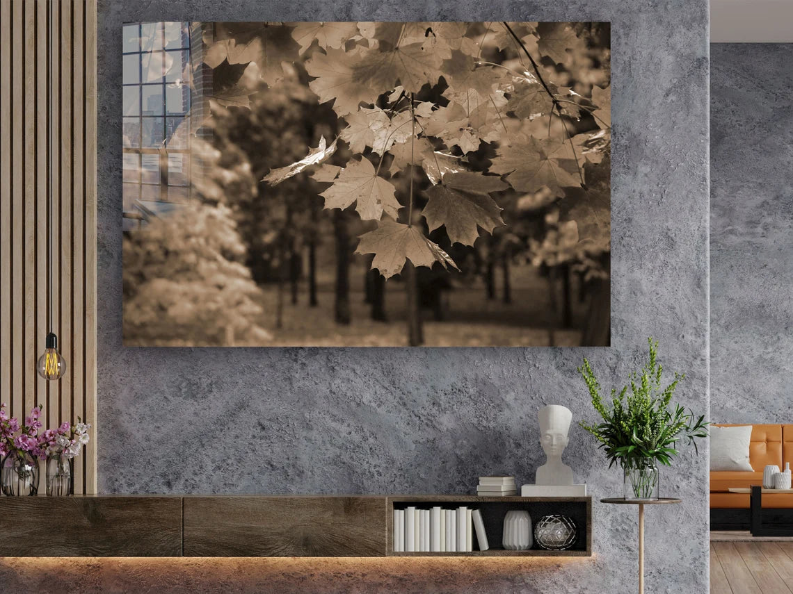 Autumn Tree Faded View Print Tempered Glass Wall Art 100% Made in Australia Ready to Hang