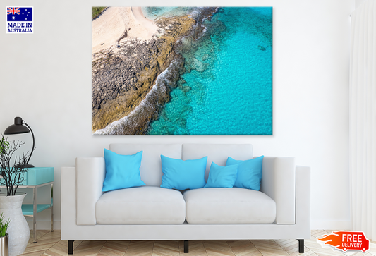 Sea & Sea Shore Aerial View Photograph Print 100% Australian Made
