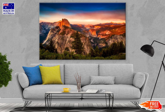 Yosemite National Park California At Sunset Photograph Print 100% Australian Made