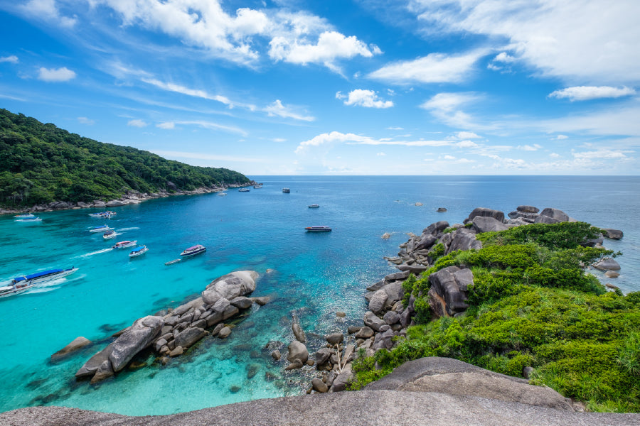 Similan Bay Sailing Rock Island Photograph Print 100% Australian Made