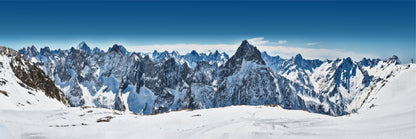 Panoramic Canvas Snow Mountains Hill Photograph High Quality 100% Australian Made Wall Canvas Print Ready to Hang