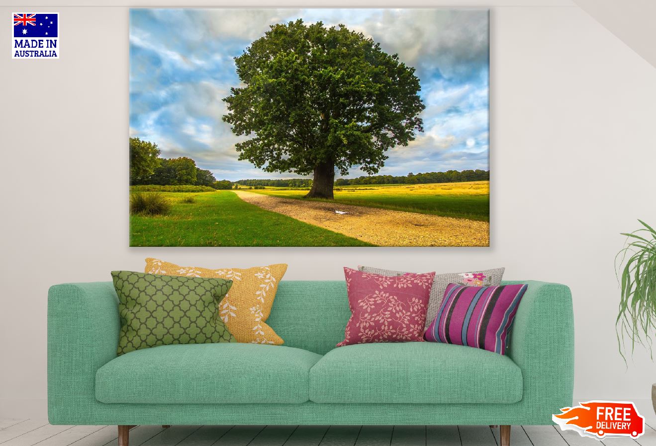 Tree on Grass Field Photograph Print 100% Australian Made